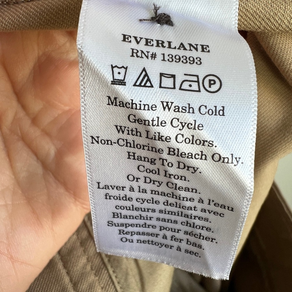 Everlane Womens The Way-High Drape Pant Khaki Tan Pleated Tapered Trousers 10 - Picture 7 of 9